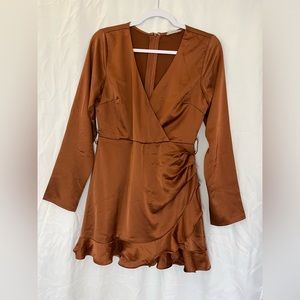 Altar’d State Rust Silk Romper